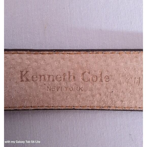 Kenneth Cole Mens Belt 38 Waist Darkest Brown Genuine Leather - Picture 9 of 14